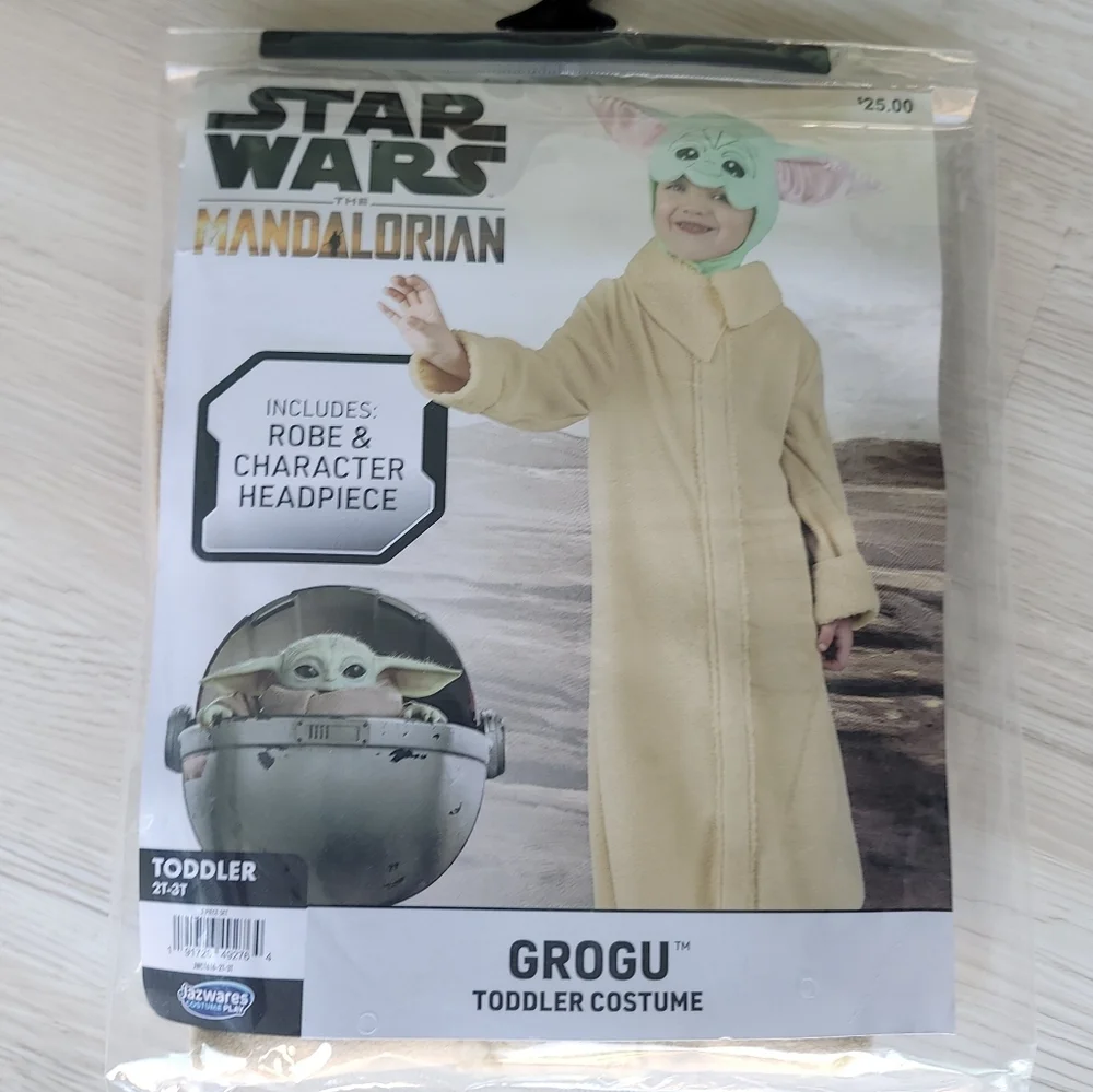 NWT Jazwares Star Wars The Mandalorian Grogu Toddler Halloween Costume Sz 2T-3T